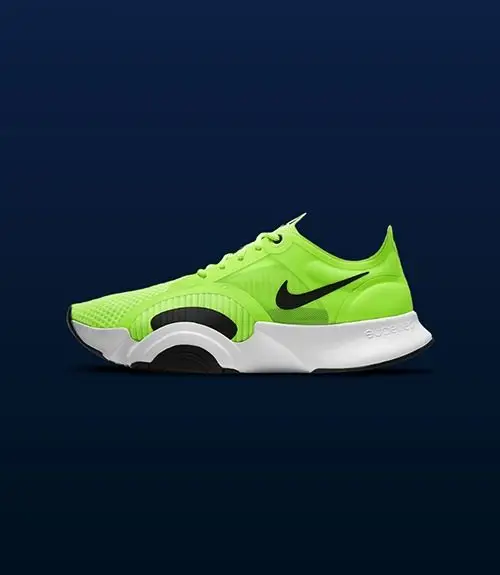 A shoe displayed as part of a case study, highlighting how Location Bank’s tools can support niche industry marketing.