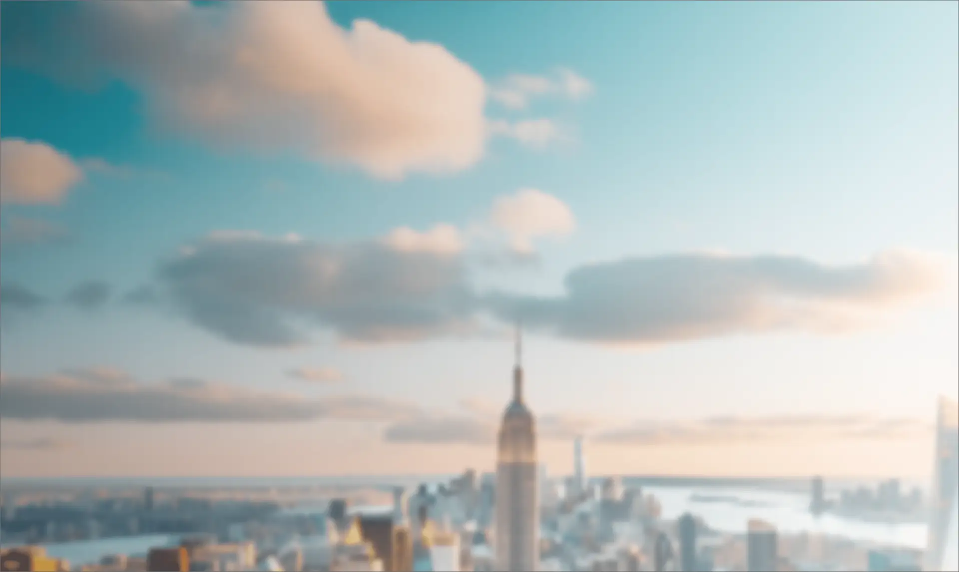Morning city aerial view symbolising digital location solutions and location-based marketing.