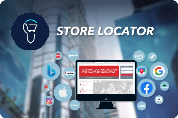 Store locator tool helping customers create a top-ranked listing and find nearby locations.