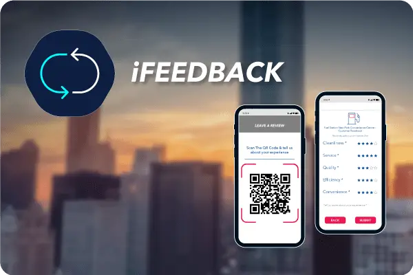 iFeedback tool interface showcasing real-time customer feedback solutions and customisable surveys for actionable insights.